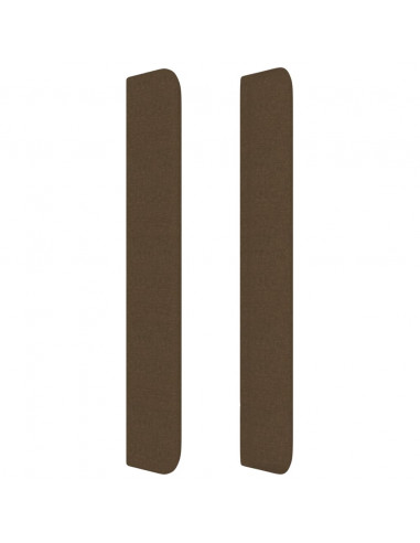 Testiera ad Orecchio Marrone Scuro 83x16x118/128 cm in Tessuto