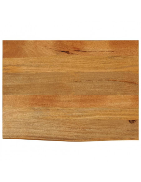 Piano Tavolo Bordi Vivi 90x60x2,5 cm in Legno Massello di Mango