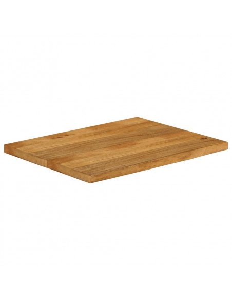 Piano Tavolo Bordi Vivi 90x60x2,5 cm in Legno Massello di Mango