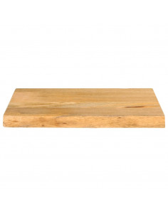 Piano Tavolo Bordi Vivi 60x40x2,5 cm in Legno Massello di Mango 2