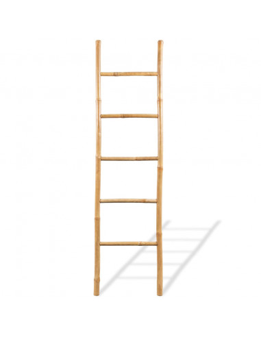 Scala Portasciugamani con 5 Pioli in Bambù 150 cm