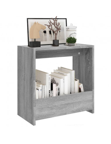 Tavolino Grigio Sonoma 50x26x50 cm in Legno Multistrato