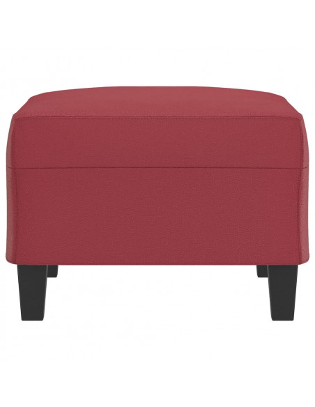 Poggiapiedi Rosso Vino 70x55x41 cm in Similpelle