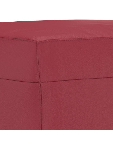 Poggiapiedi Rosso Vino 70x55x41 cm in Similpelle