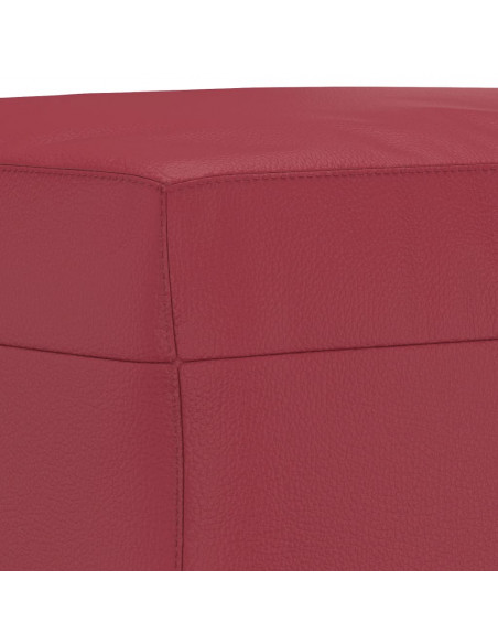 Poggiapiedi Rosso Vino 70x55x41 cm in Similpelle