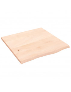 Ripiano a Parete 60x60x2 cm Legno Massello Rovere Non Trattato 2