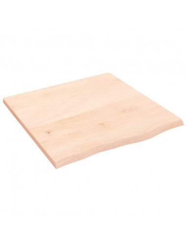 Ripiano a Parete 60x60x2 cm Legno Massello Rovere Non Trattato