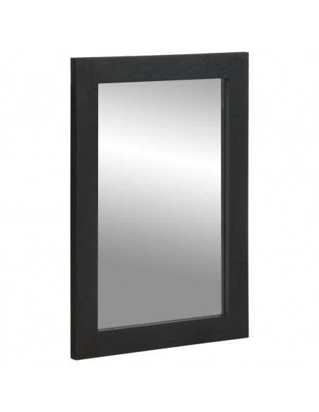 Specchio da Bagno Nero 50x70x2,5 cm Legno Multistrato e Ottone