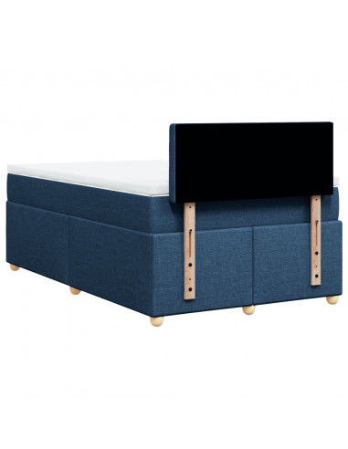 Giroletto a Molle con Materasso Blu 120x190 cm in Tessuto