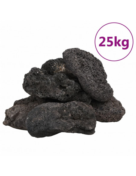 Rocce Vulcaniche 25 kg Nere 10-30 cm