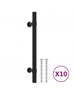 Maniglie per Mobili 10pz Nere 128mm in Acciaio Inox 2