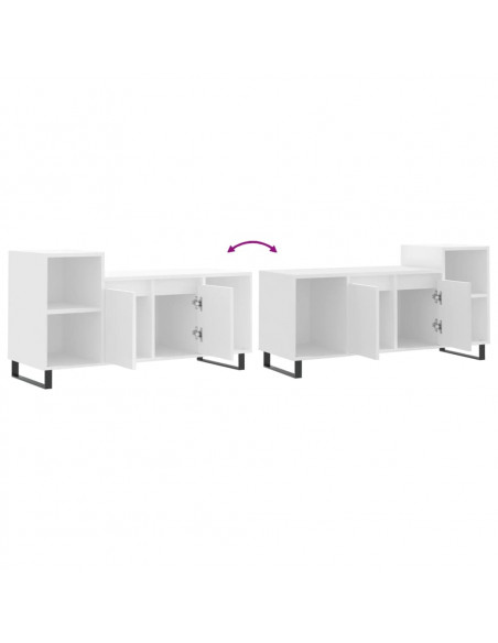 Mobile Porta TV Bianco 100x35x55 cm in Legno Multistrato