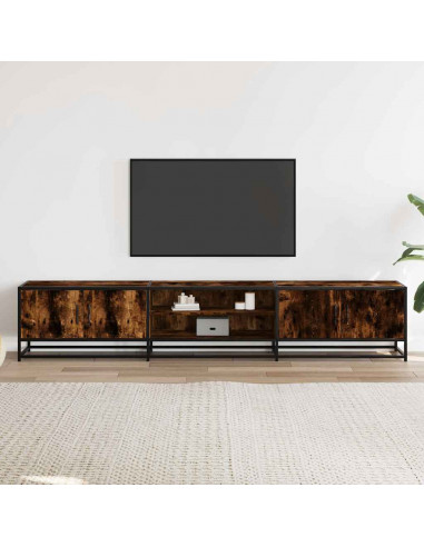 Mobile TV Rovere Fumo 210x35x41 cm in Truciolato