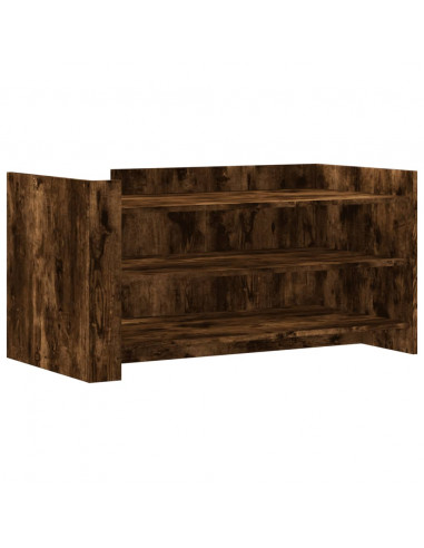Tavolino Salotto Rovere Fumo 100x50x50 cm in Legno Multistrato