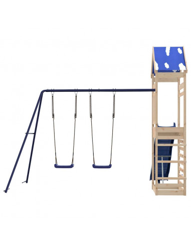 Set da Gioco da Esterno in Legno Massello di Pino