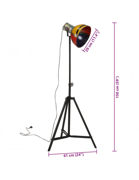 Lampada da Terra 25 W Multicolore 61x61x90/150 cm E27