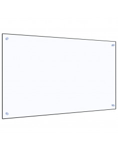 Paraschizzi per Cucina Trasparente 100x60 cm in Vetro Temperato 2