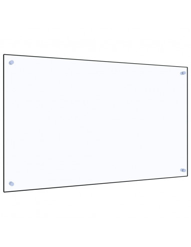 Paraschizzi per Cucina Trasparente 100x60 cm in Vetro Temperato