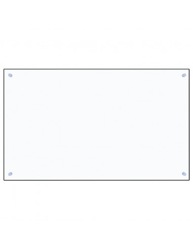 Paraschizzi per Cucina Trasparente 100x60 cm in Vetro Temperato