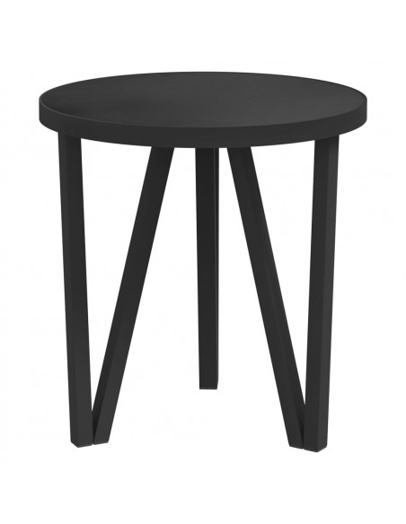 Tavolino Nero Ø35 cm in MDF