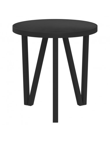 Tavolino Nero Ø35 cm in MDF
