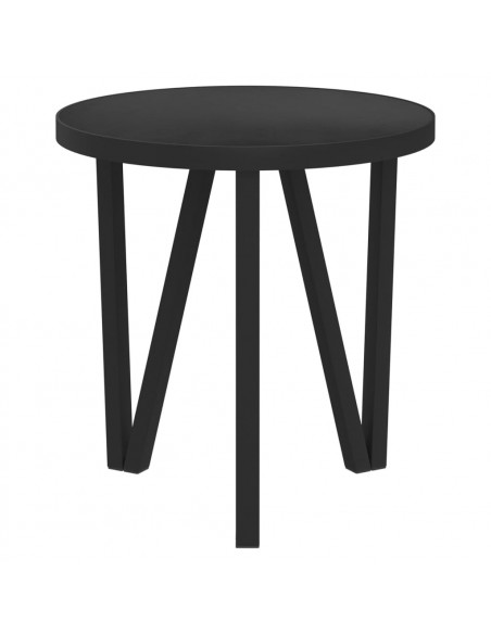 Tavolino Nero Ø35 cm in MDF