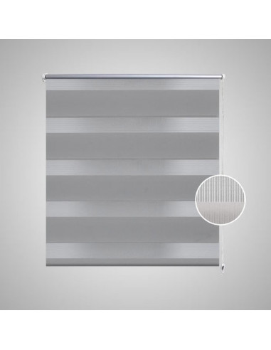 Tenda a rullo oscurante zebra 40x100cm grigia