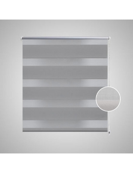 Tenda a rullo oscurante zebra 40x100cm grigia