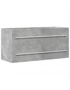 Mobile Lavabo Grigio Cemento 100x38,5x48cm in Legno Multistrato 2