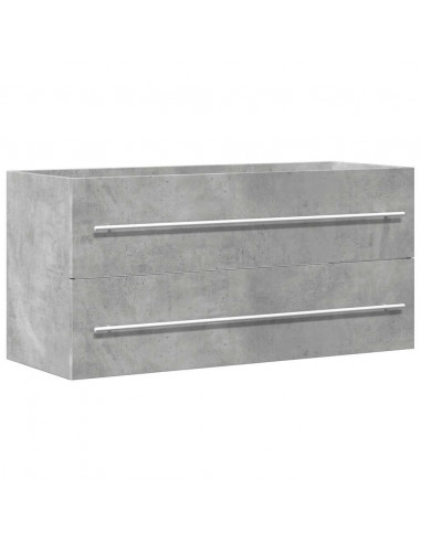 Mobile Lavabo Grigio Cemento 100x38,5x48cm in Legno Multistrato