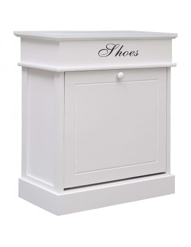 Scarpiera Bianca 50x28x58 cm in Legno di Paulownia