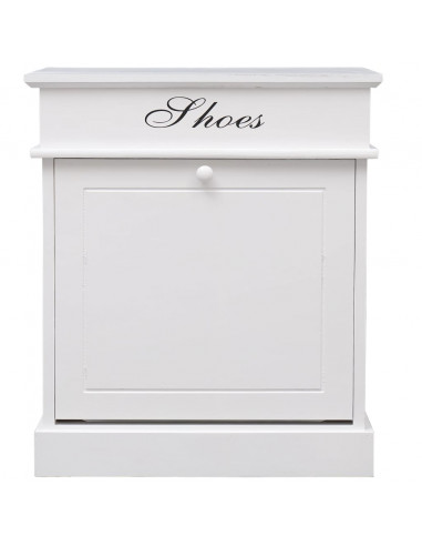 Scarpiera Bianca 50x28x58 cm in Legno di Paulownia
