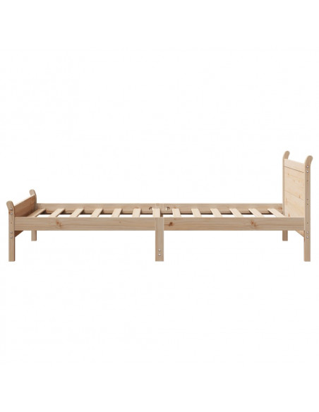 Letto senza Materasso 75x190 cm in Legno Massello Pino