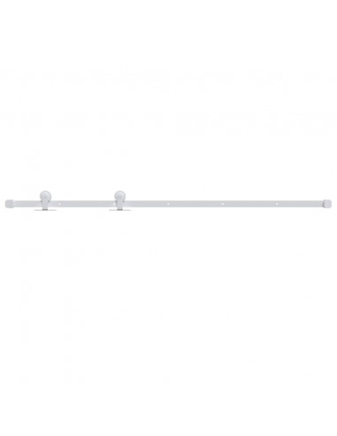 Kit Accessori per Porta Scorrevole 183 cm in Acciaio Bianco