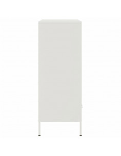 Credenza Bianca 68x39x101,5 cm Acciaio Laminato a Freddo 2