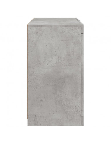 Credenza con Luci LED Grigio Cemento 60,5x37x67 cm