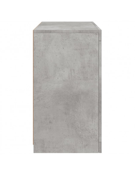 Credenza con Luci LED Grigio Cemento 60,5x37x67 cm