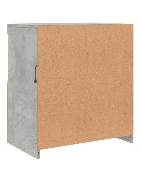 Credenza con Luci LED Grigio Cemento 60,5x37x67 cm