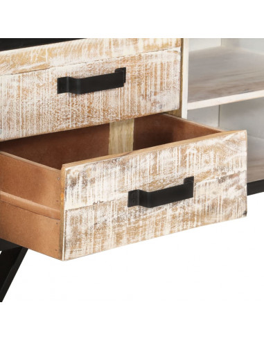 Mobile Porta TV 110x30x41 cm in Legno Massello di Acacia