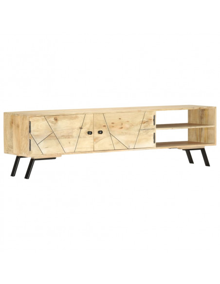 Mobile Porta TV 140x30x40cm in Legno Massello di Mango
