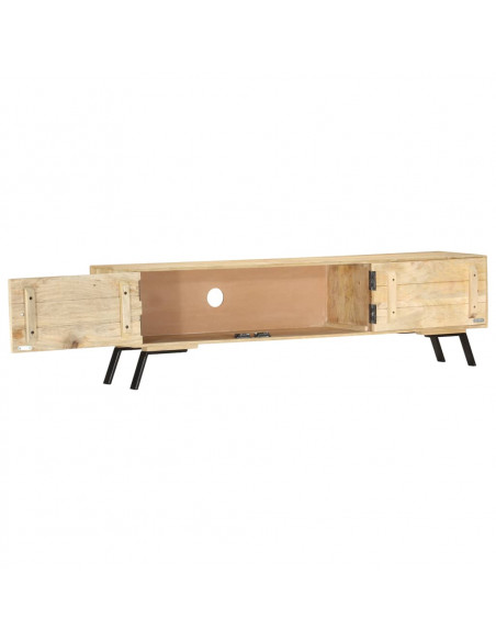 Mobile Porta TV 140x30x40cm in Legno Massello di Mango
