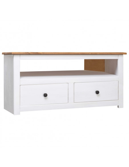 Mobile TV Angolare Bianco 93x49x49cm Pino Massello Panama Range