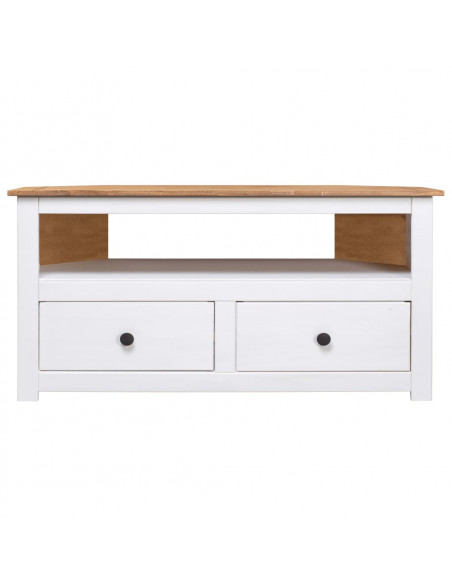 Mobile TV Angolare Bianco 93x49x49cm Pino Massello Panama Range
