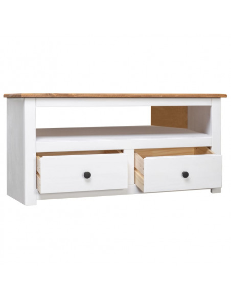 Mobile TV Angolare Bianco 93x49x49cm Pino Massello Panama Range