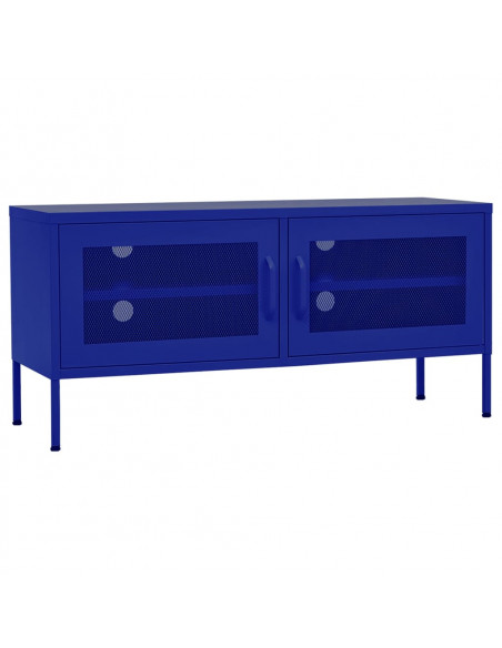 Mobile TV Blu Marino 105x35x50 cm in Acciaio