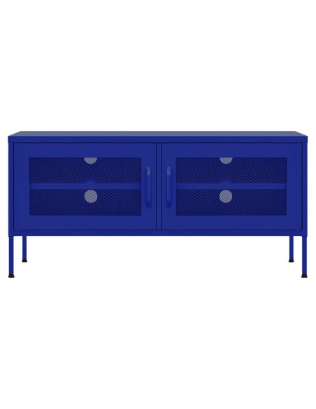 Mobile TV Blu Marino 105x35x50 cm in Acciaio