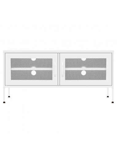 Mobile TV Bianco 105x35x50 cm in Acciaio