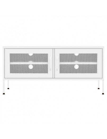 Mobile TV Bianco 105x35x50 cm in Acciaio