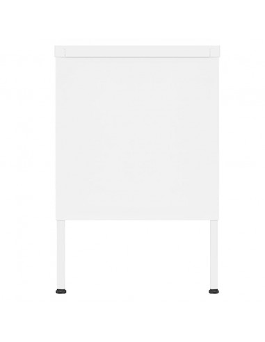 Mobile TV Bianco 105x35x50 cm in Acciaio