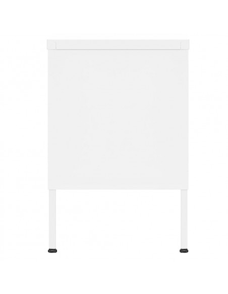 Mobile TV Bianco 105x35x50 cm in Acciaio
